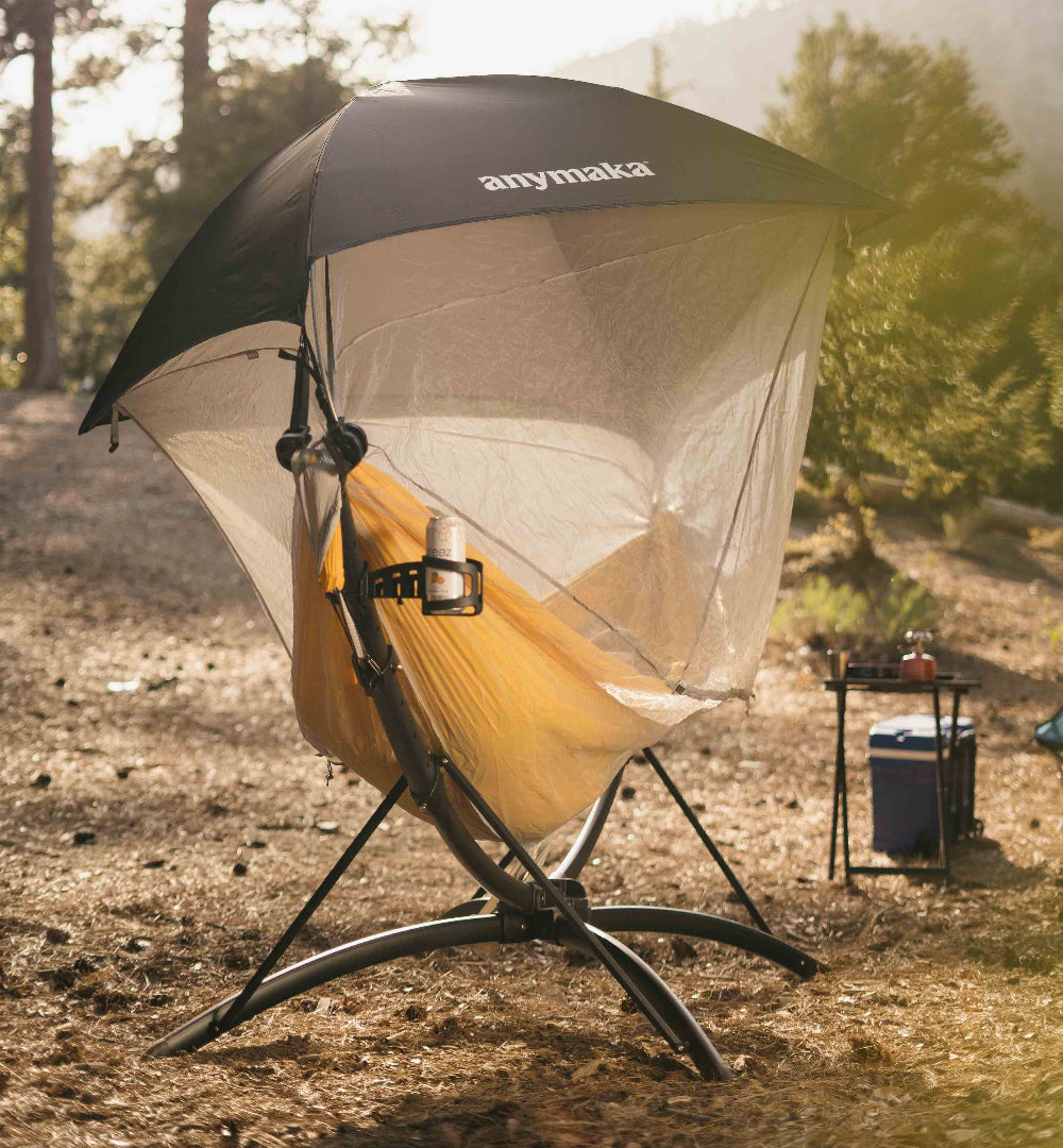 Hamaca con mosquitero en camping