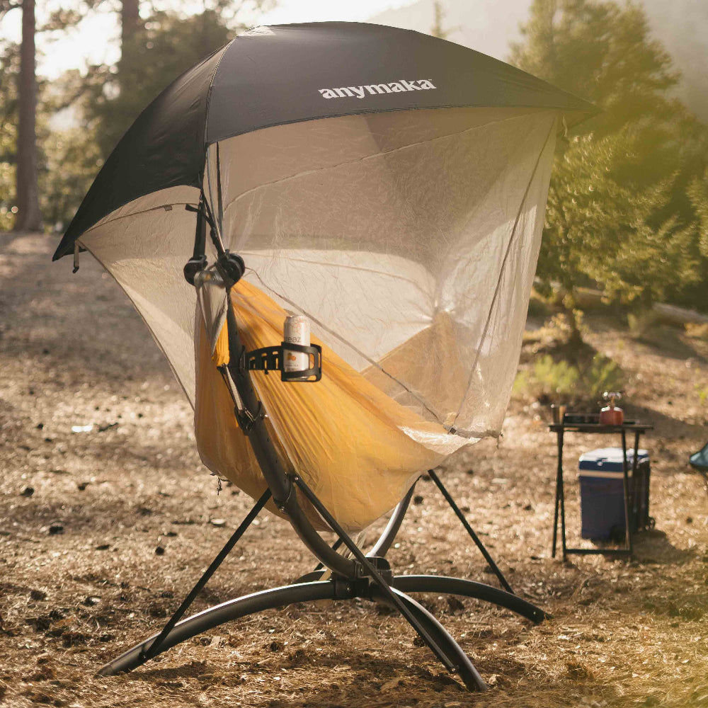 Hamaca con mosquitero en camping