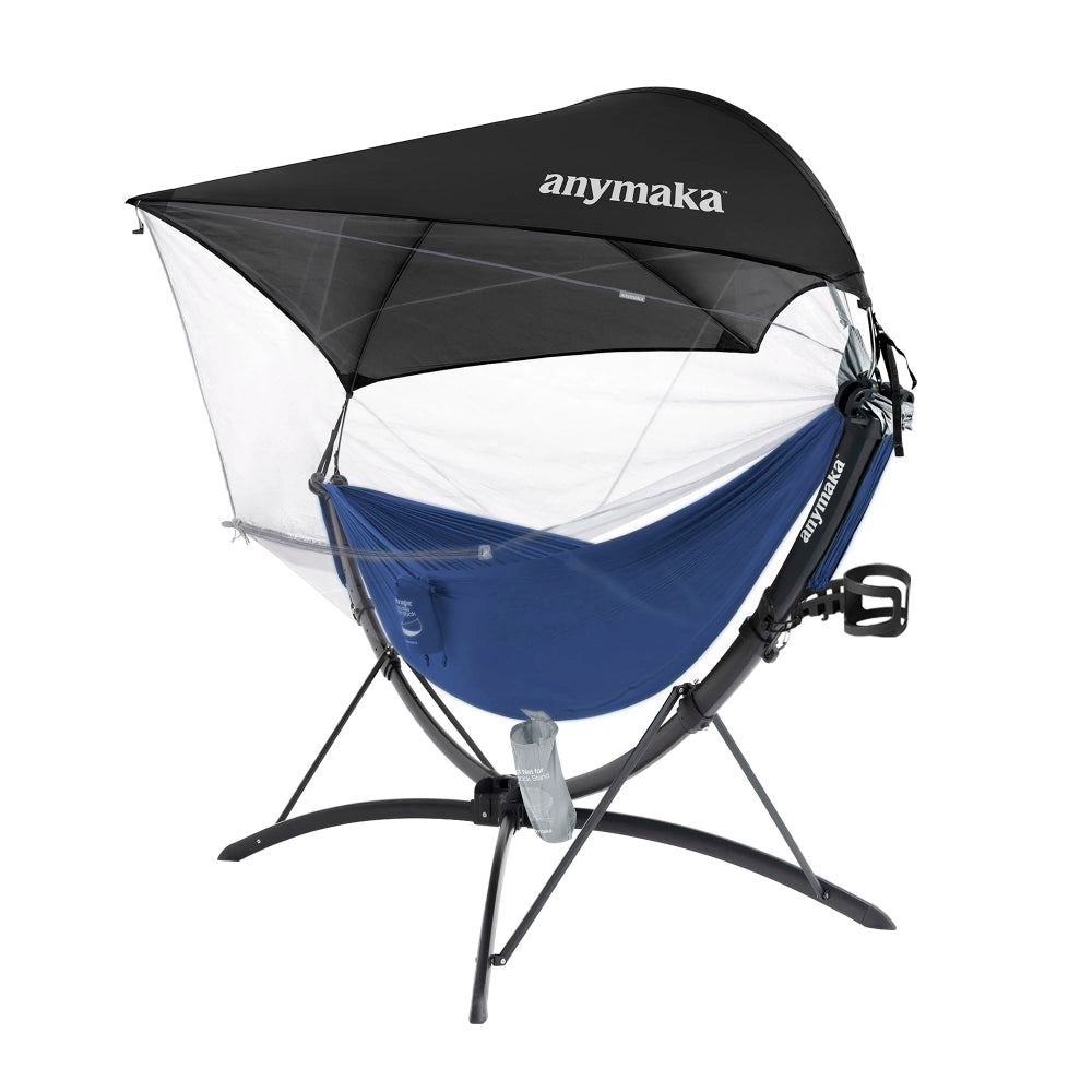 Hamaca con mosquitero con canopy azul marino