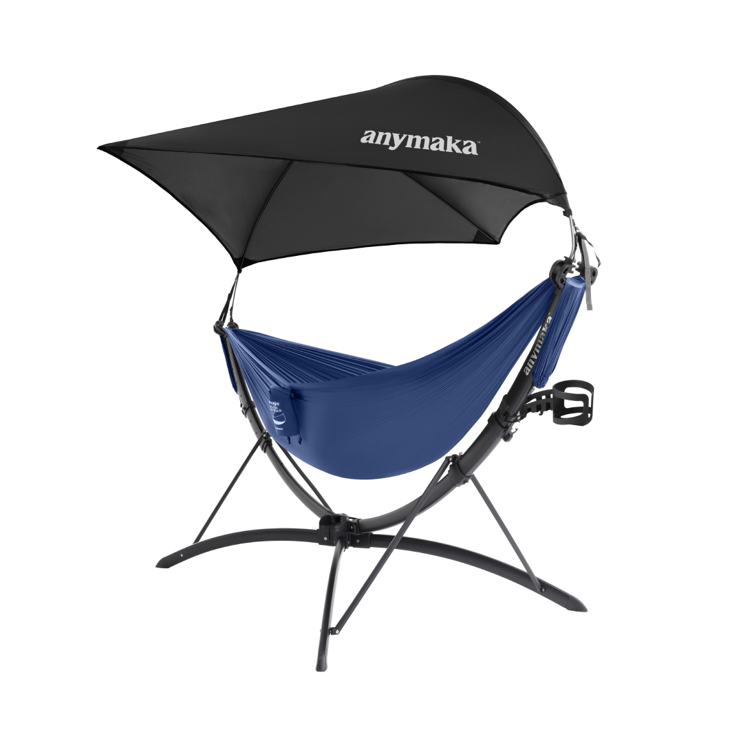 Kit completo de hamaca portátil: Soporte + Hamaca + Canopy + Bolso de transporte + Portavasos de REGALO + envío GRATIS
