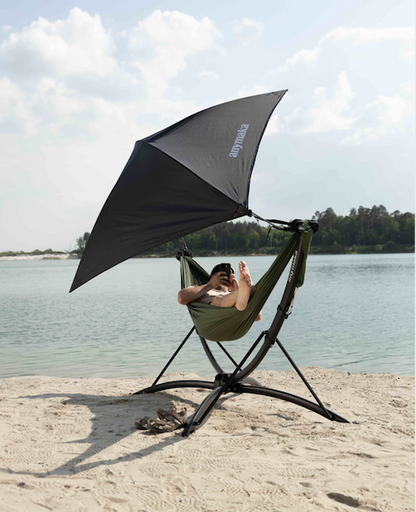 Kit completo de hamaca portátil: Soporte + Hamaca + Canopy + Bolso de transporte + Portavasos de REGALO + envío GRATIS